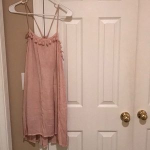 Pale pink tassel dress